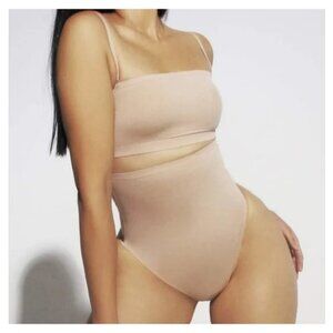 👻SALE $9👻NWT Power Mesh High Waist Thong (Clay)